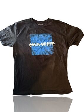 Jack White Tour T-Shirt Mens L Black Blue Double-Sided Graphic Tour Dates